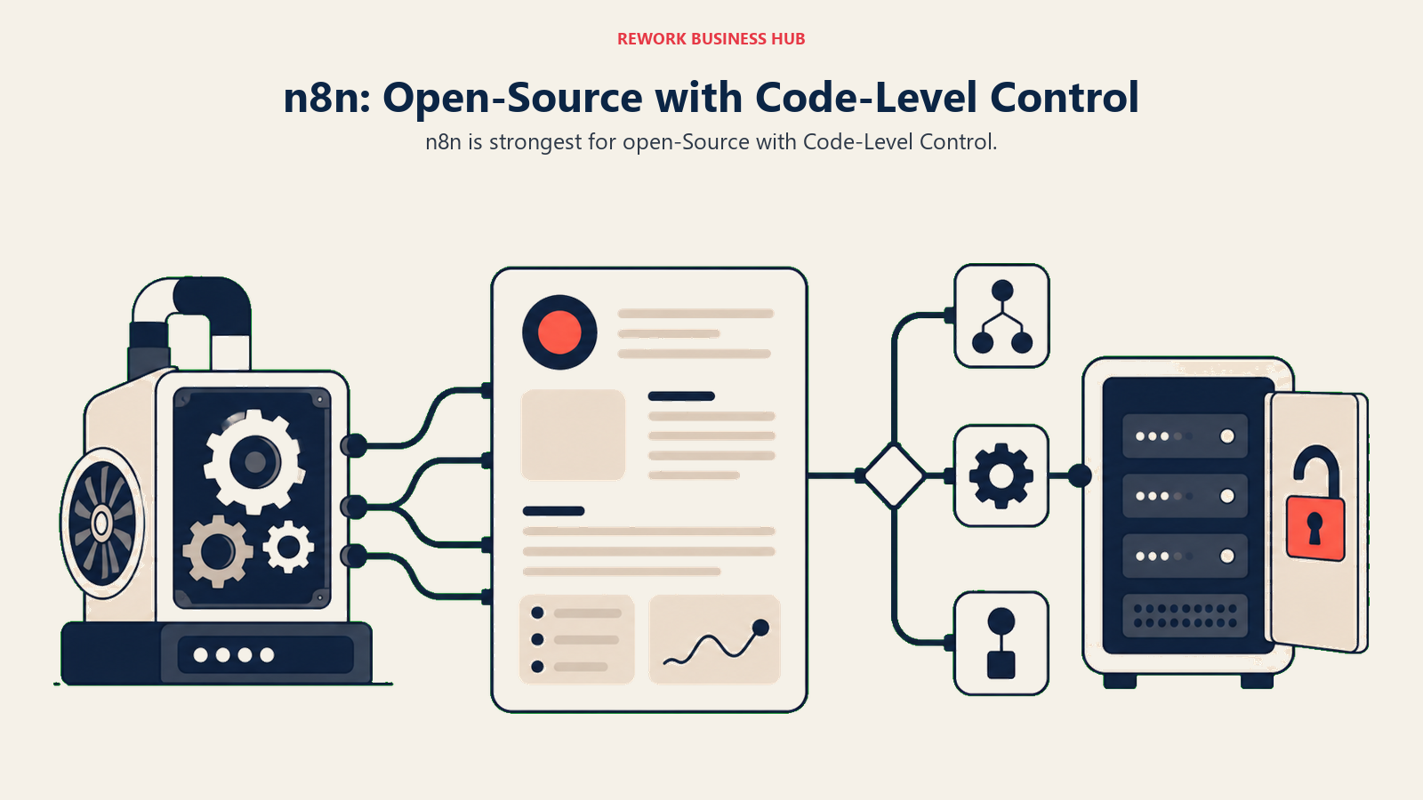 n8n: Open-Source with Code-Level Control illustrated with open engine