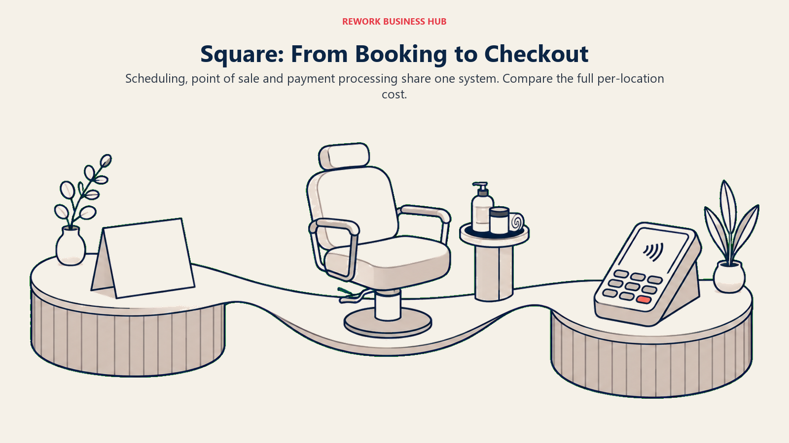Square: From Booking to Checkout: Scheduling, point of sale and payment processing share one system. Compare the full per-location cost.