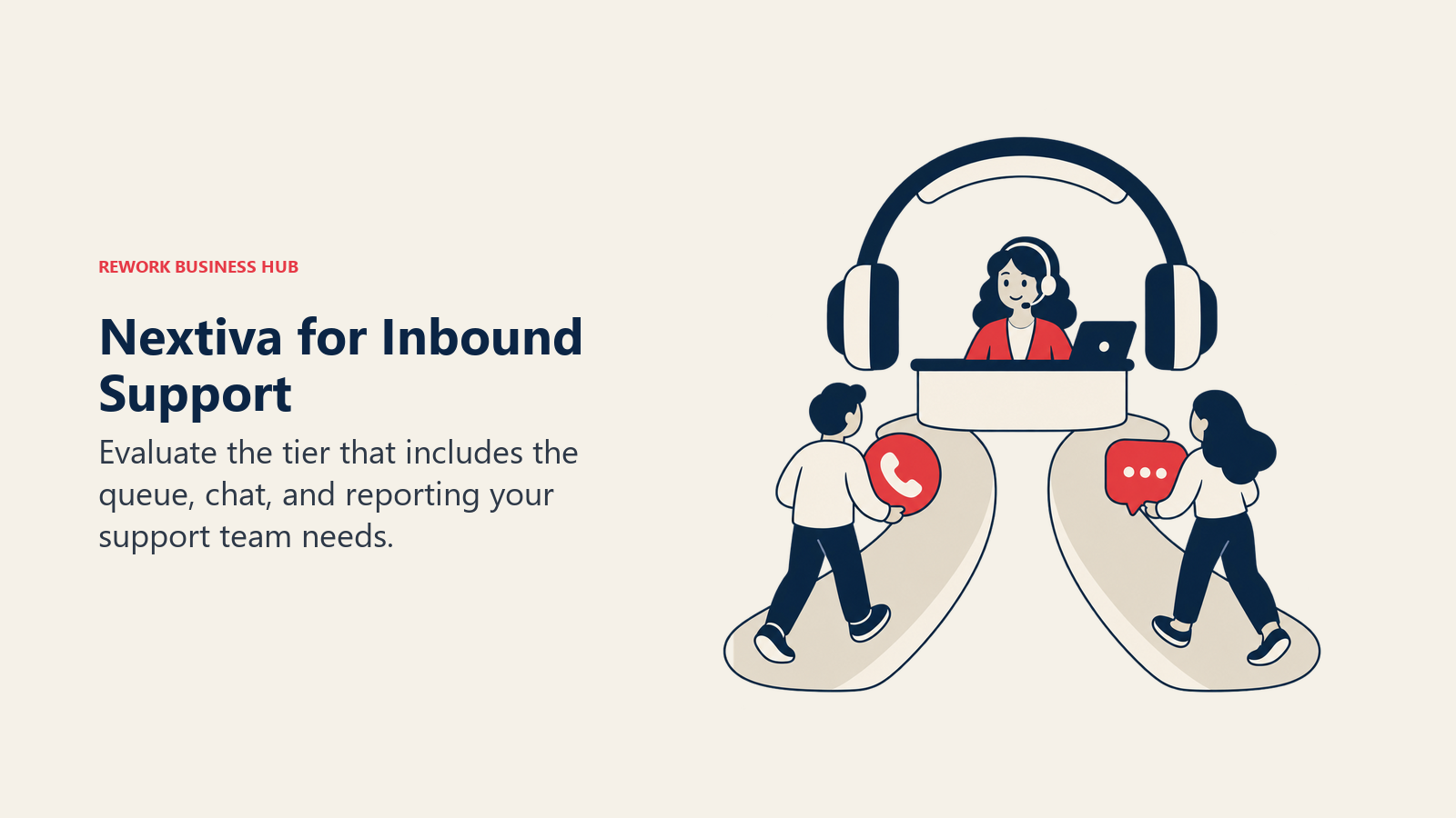Nextiva for Inbound Support: Evaluate the tier that includes the queue, chat, and reporting your support team needs.