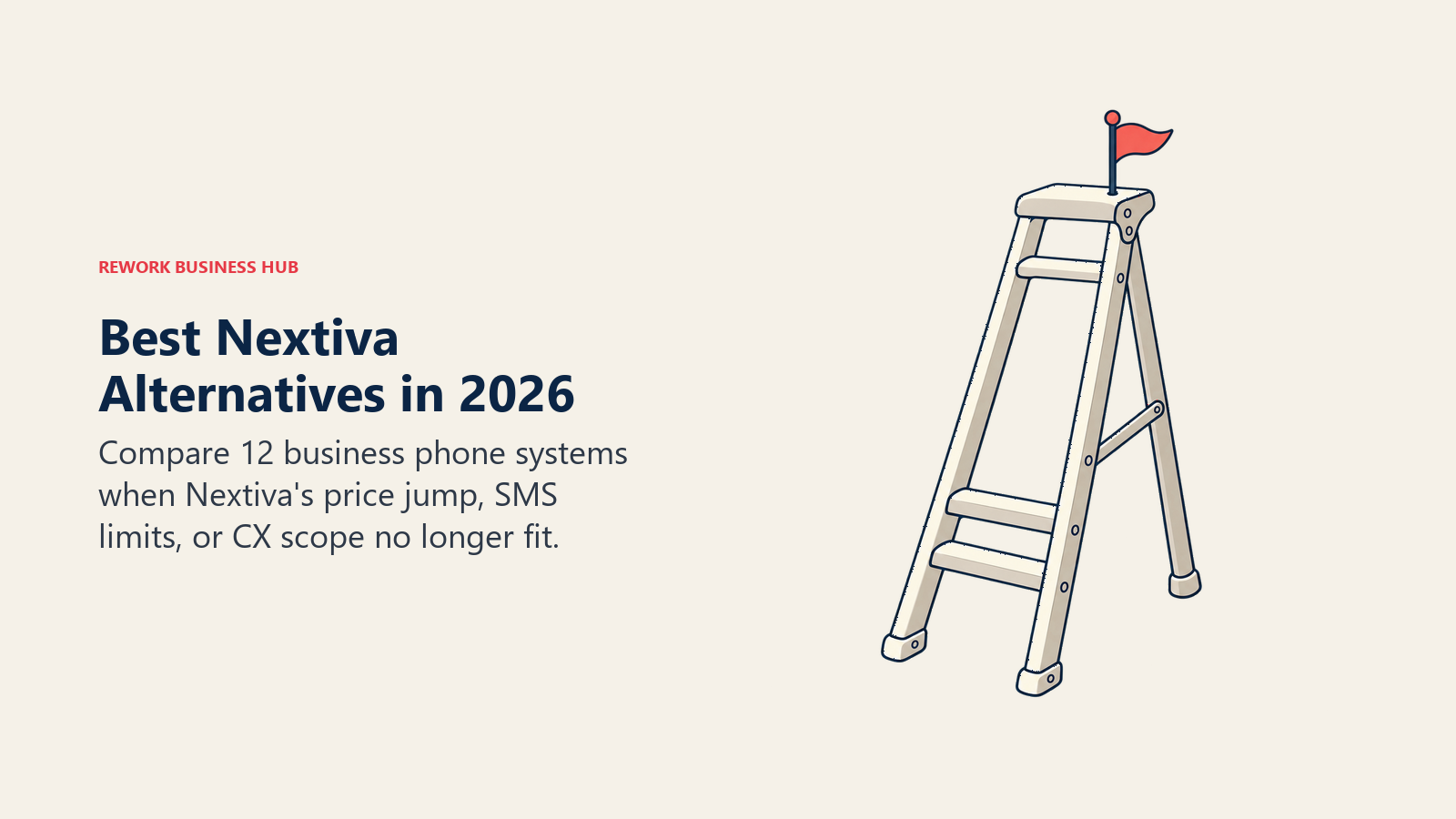 A business phone pricing ladder with a missing rung before Nextiva's top tier