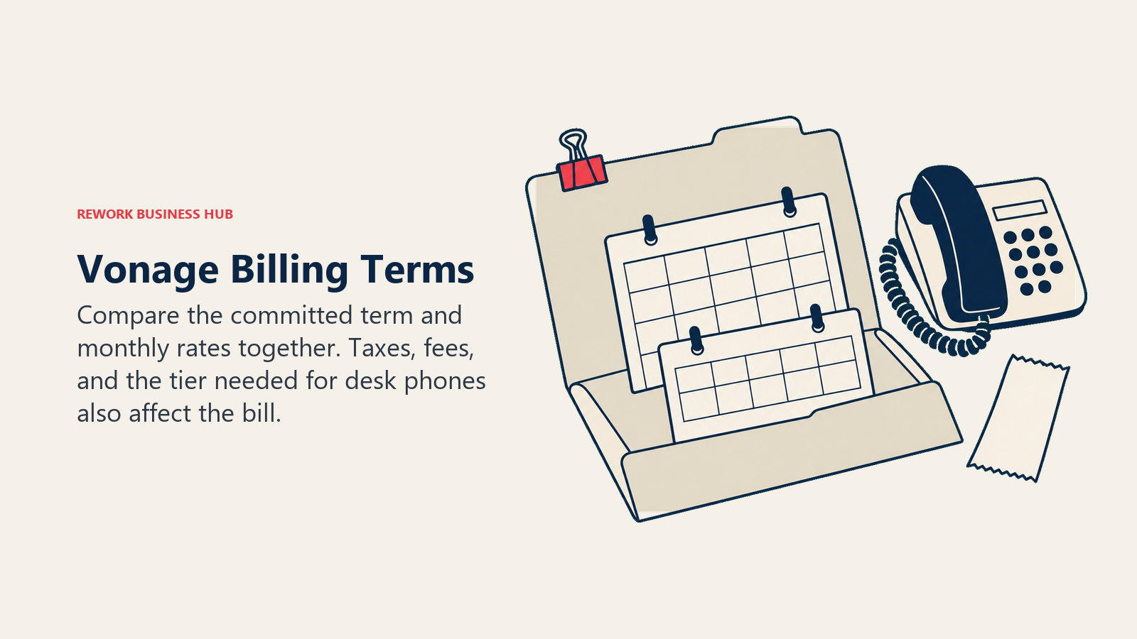 Vonage Billing Terms illustrated with contract review
