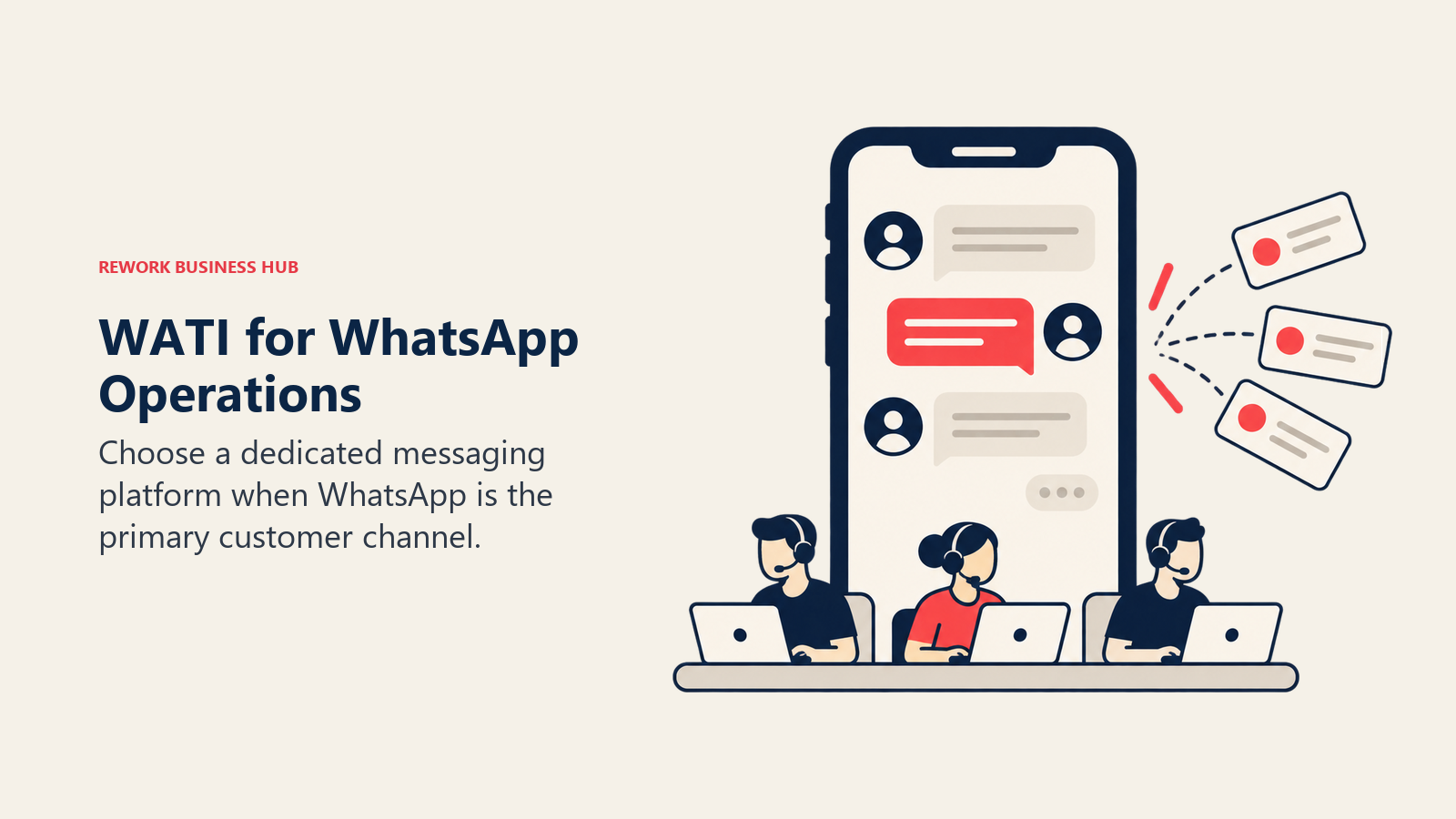 WATI shared support team operating a WhatsApp-focused messaging and broadcast workflow