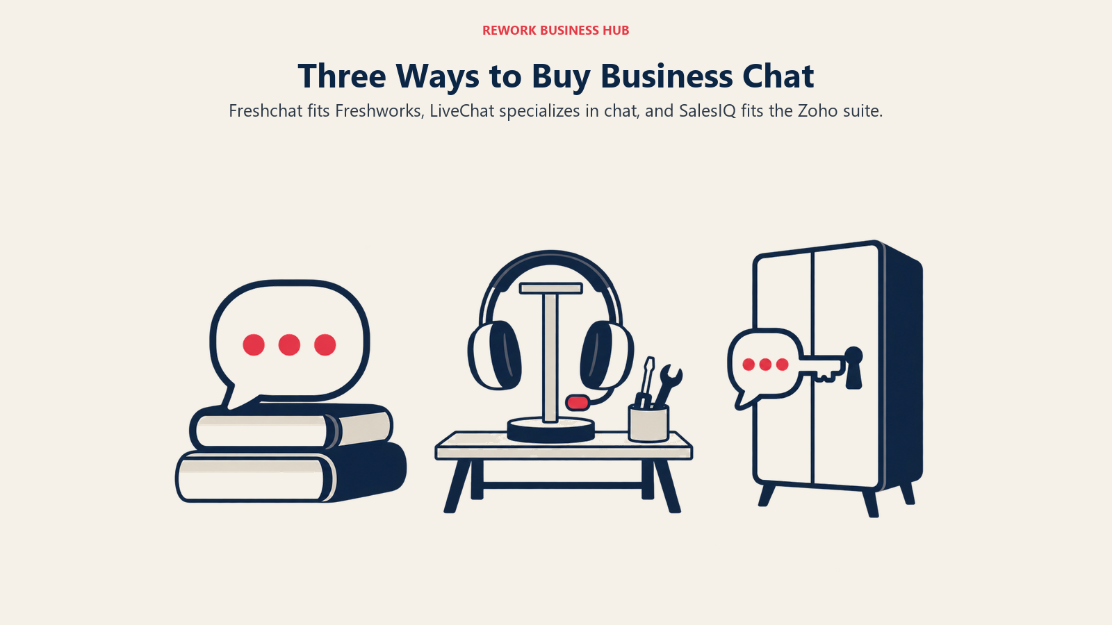 Freshchat ecosystem connection, LiveChat specialist desk, and Zoho SalesIQ suite access