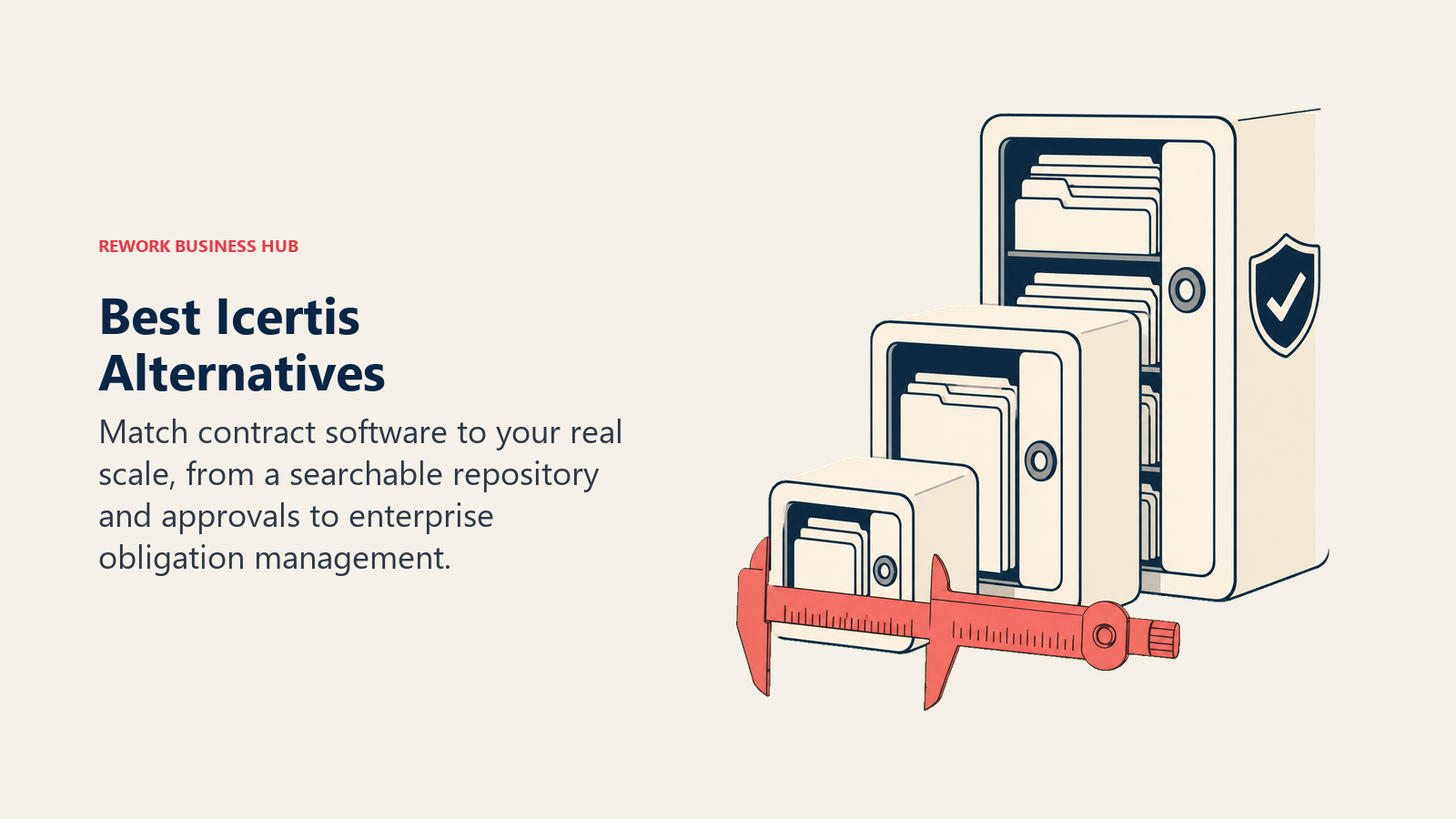 Best Icertis alternatives shown as right-sized contract archive cabinets selected for team scale