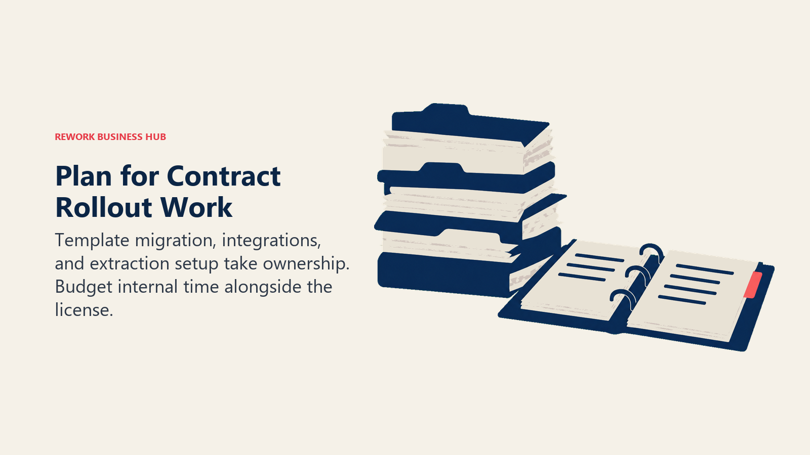 Plan for Contract Rollout Work: Template migration, integrations, and extraction setup take ownership. Budget internal time alongside the license.