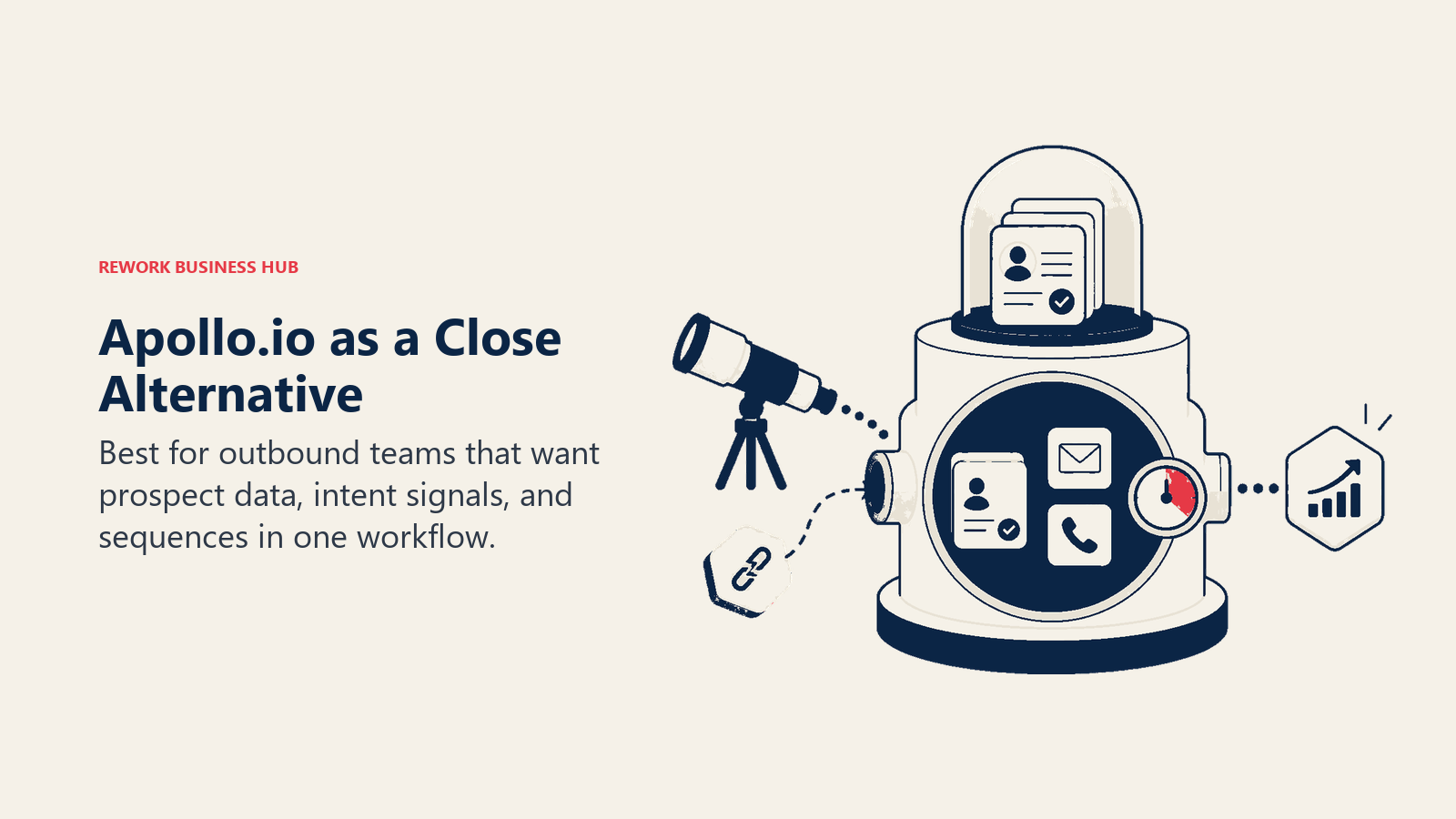Apollo.io as a Close alternative illustrated by sales intelligence and sequencing