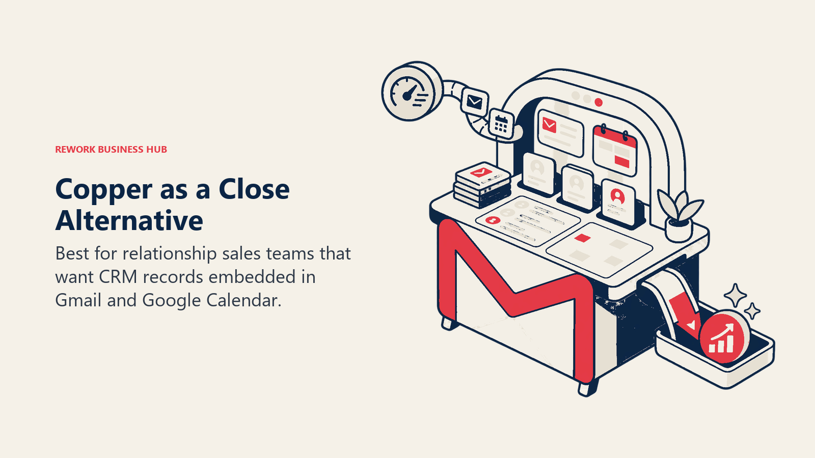 Copper as a Close alternative illustrated by google workspace native crm
