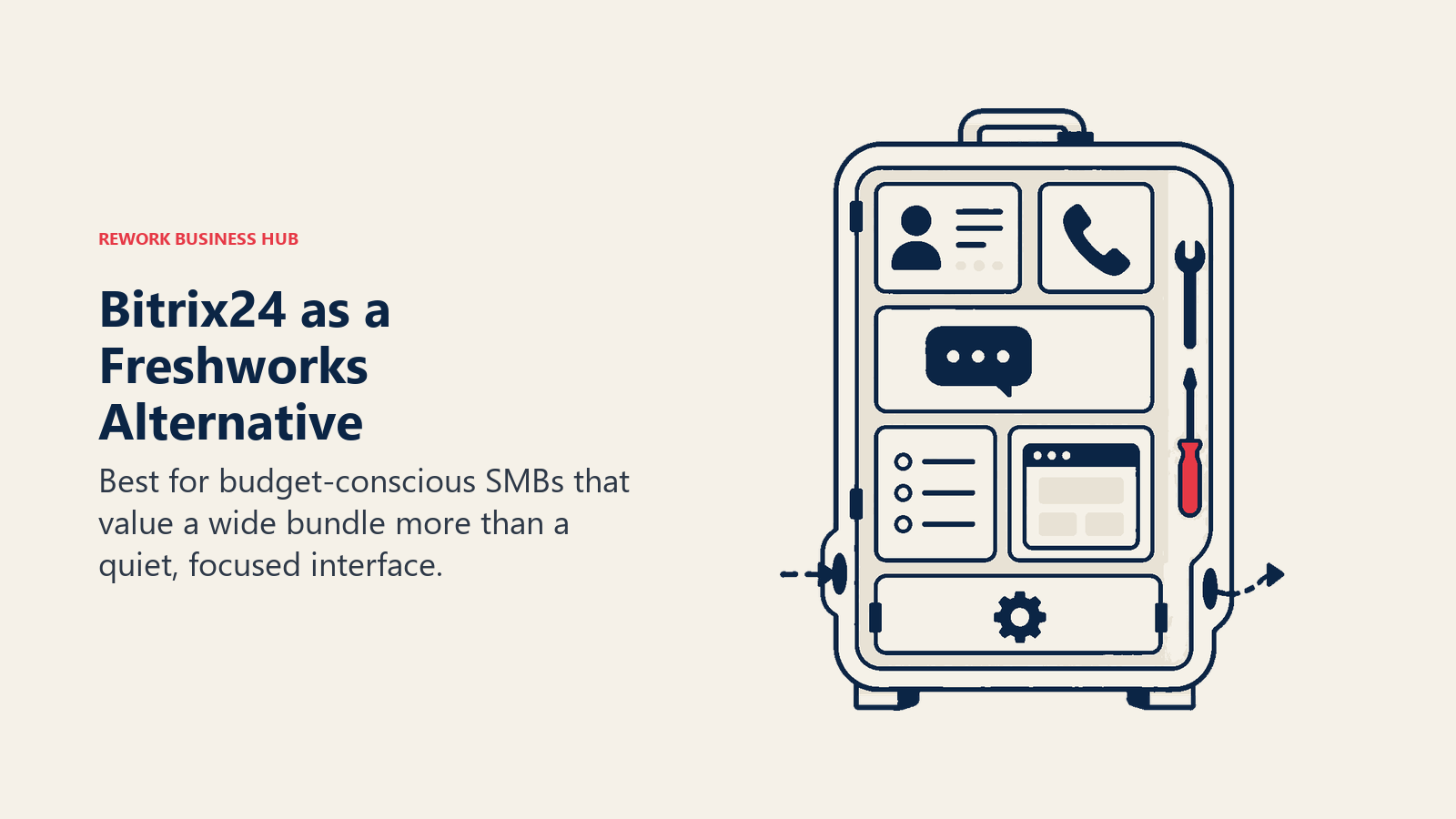 Bitrix24 as a Freshworks alternative illustrated by budget all-in-one business suite