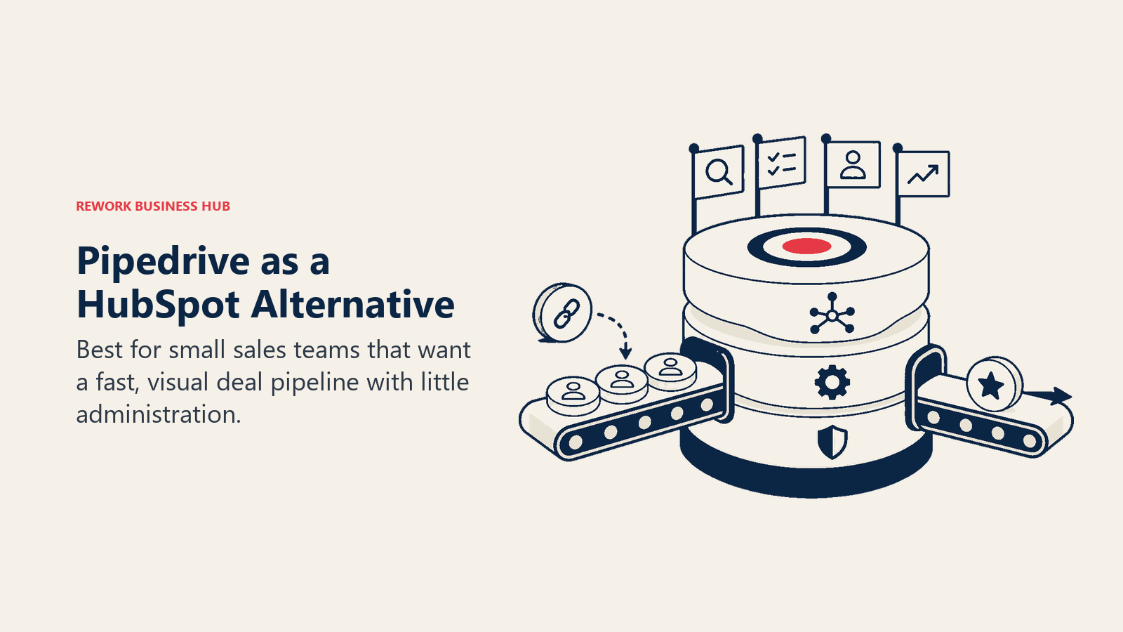 Pipedrive as a HubSpot alternative illustrated by visual sales pipeline crm
