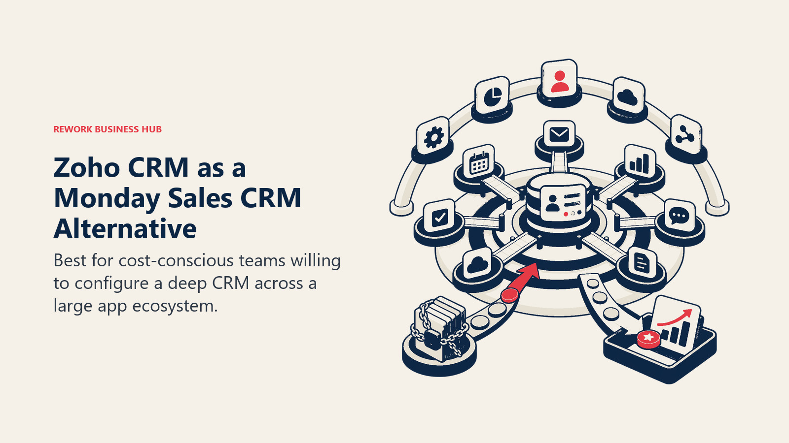 Zoho CRM as a Monday Sales CRM alternative illustrated by feature-dense crm in a large app suite