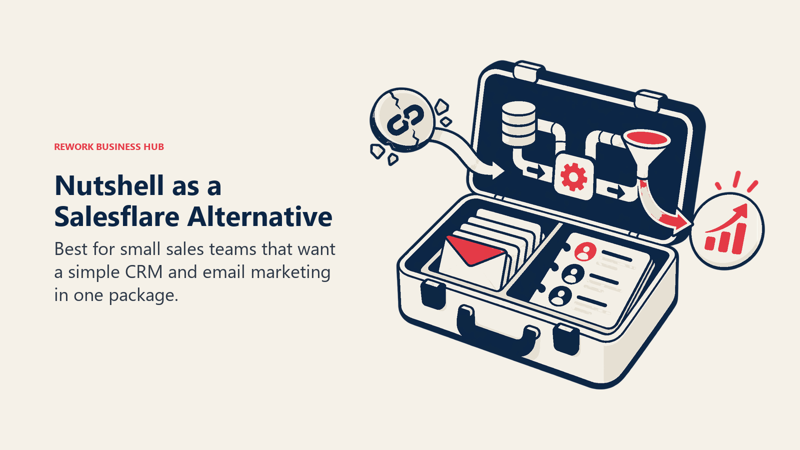 Nutshell as a Salesflare alternative illustrated by simple crm with email marketing