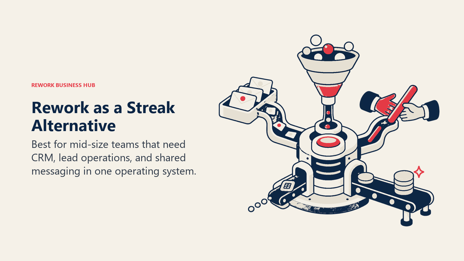 Rework as a Streak alternative illustrated by unified crm and operations
