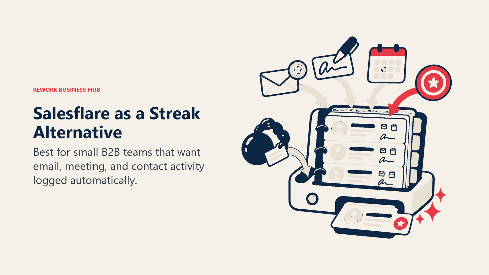 Salesflare as a Streak alternative illustrated by automated b2b contact crm