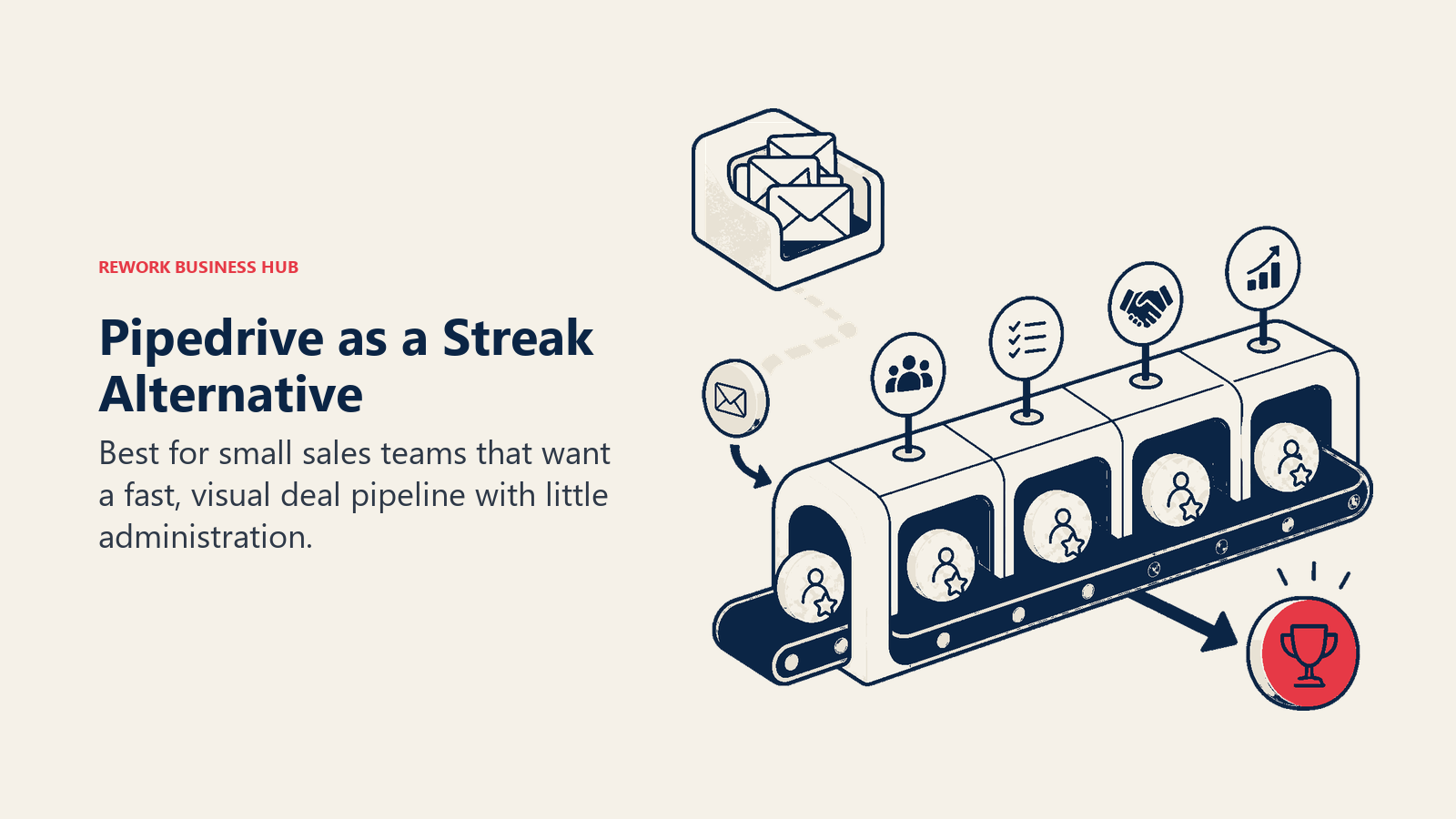 Pipedrive as a Streak alternative illustrated by visual sales pipeline crm