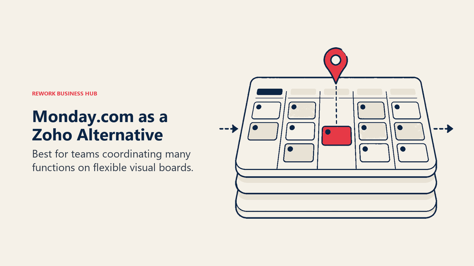 Monday.com as a Zoho alternative illustrated by flexible work-management canvas