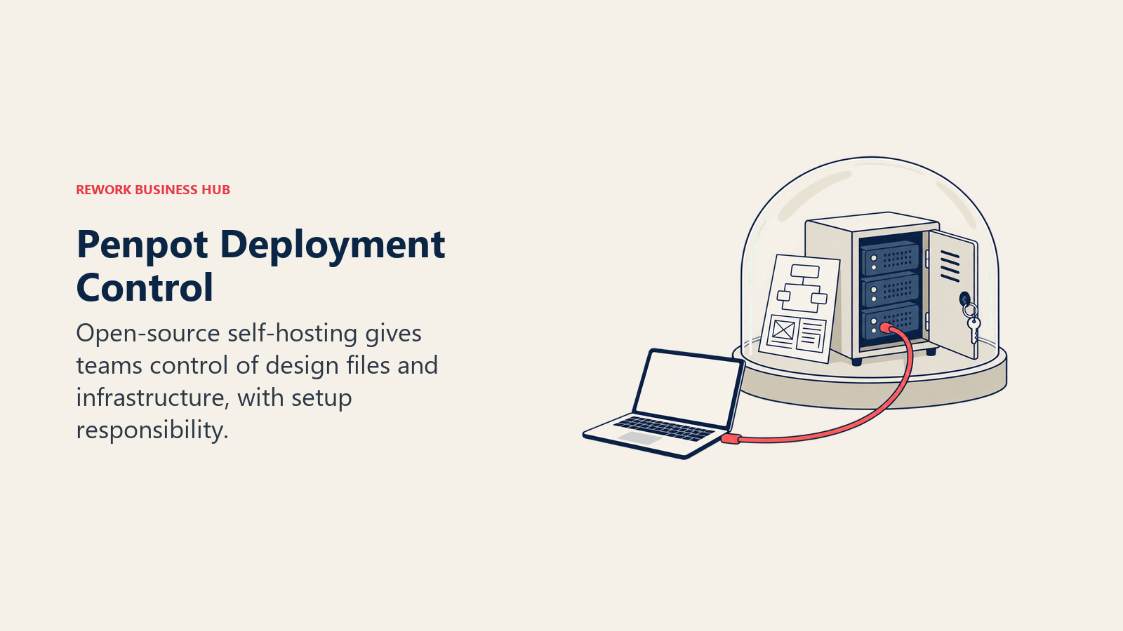 Penpot design files protected within self-managed server infrastructure