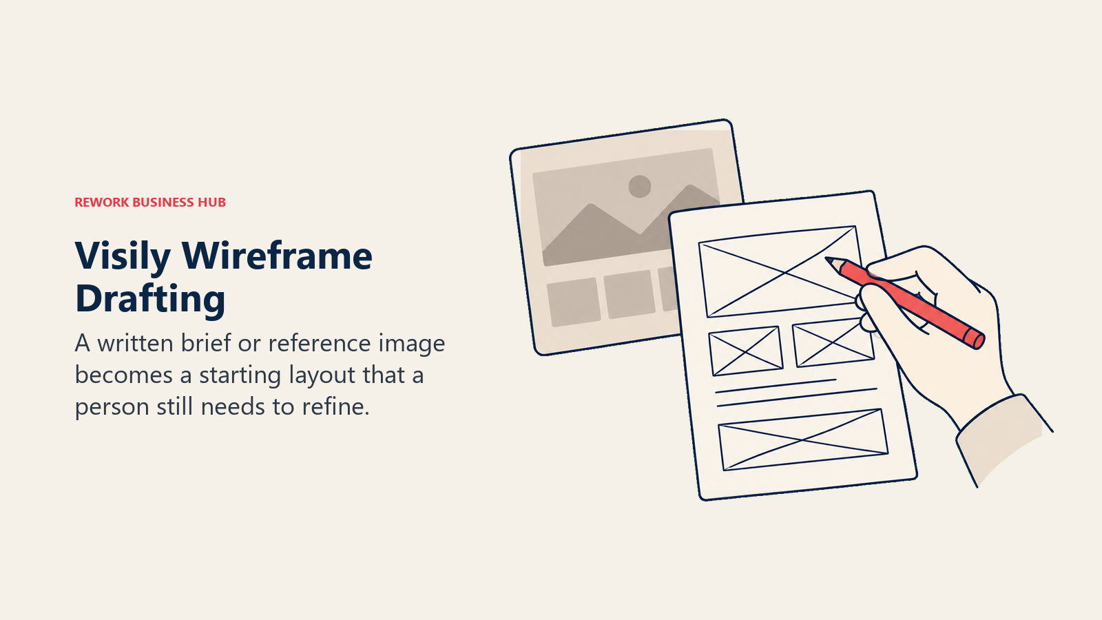 Visily reference layout refined by a person into a usable wireframe