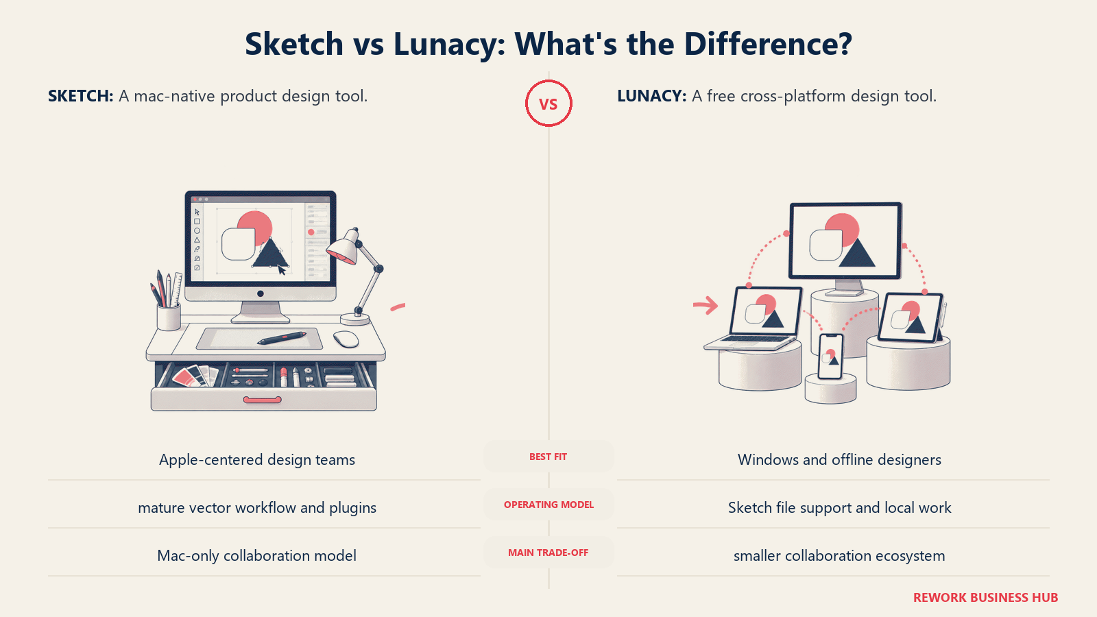 Sketch and Lunacy compared through matched operating metaphors for which fits better?
