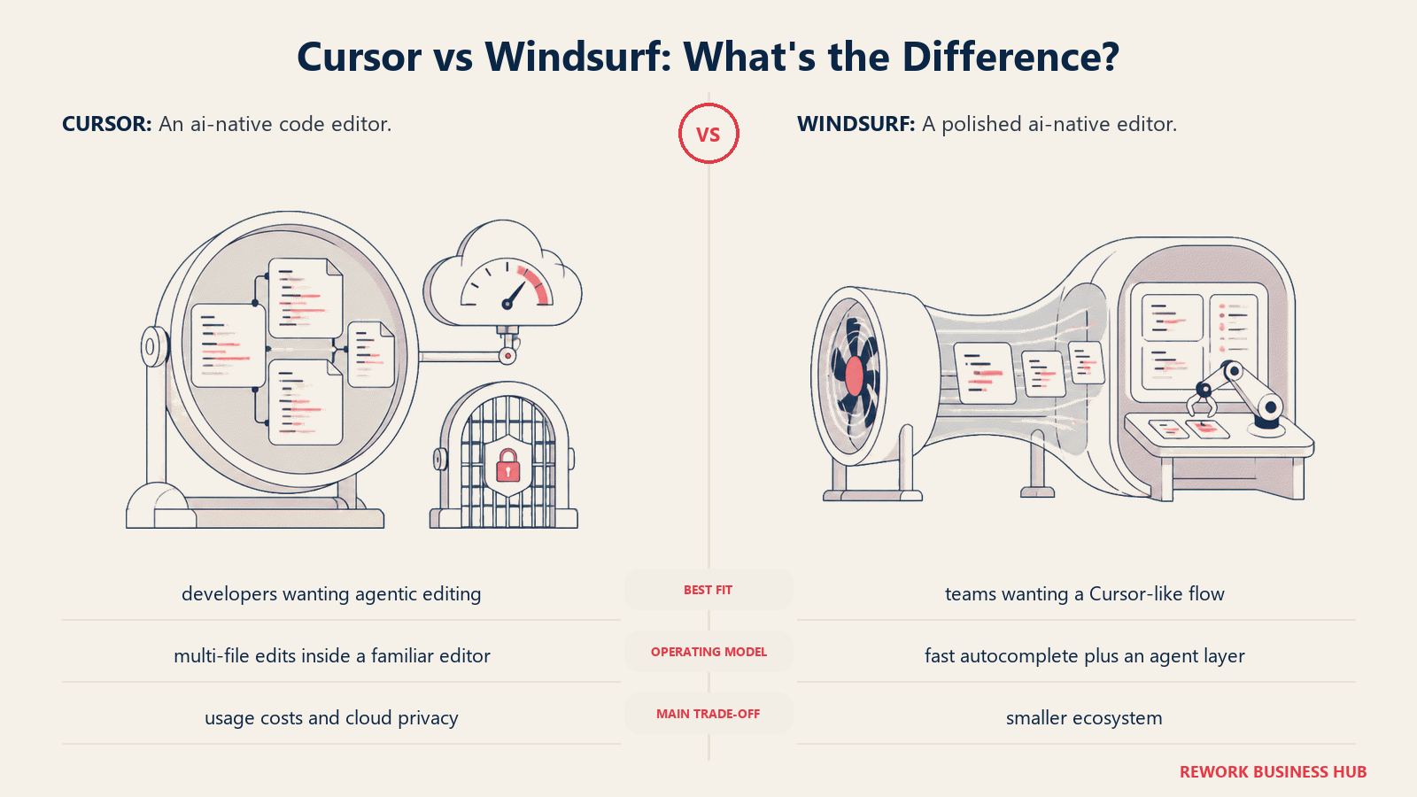 Cursor and Windsurf compared through matched operating metaphors for which fits better?