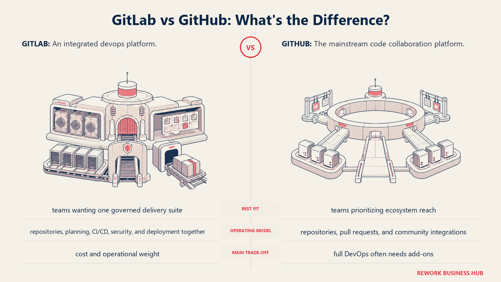 GitLab and GitHub compared through matched operating metaphors for which fits better?