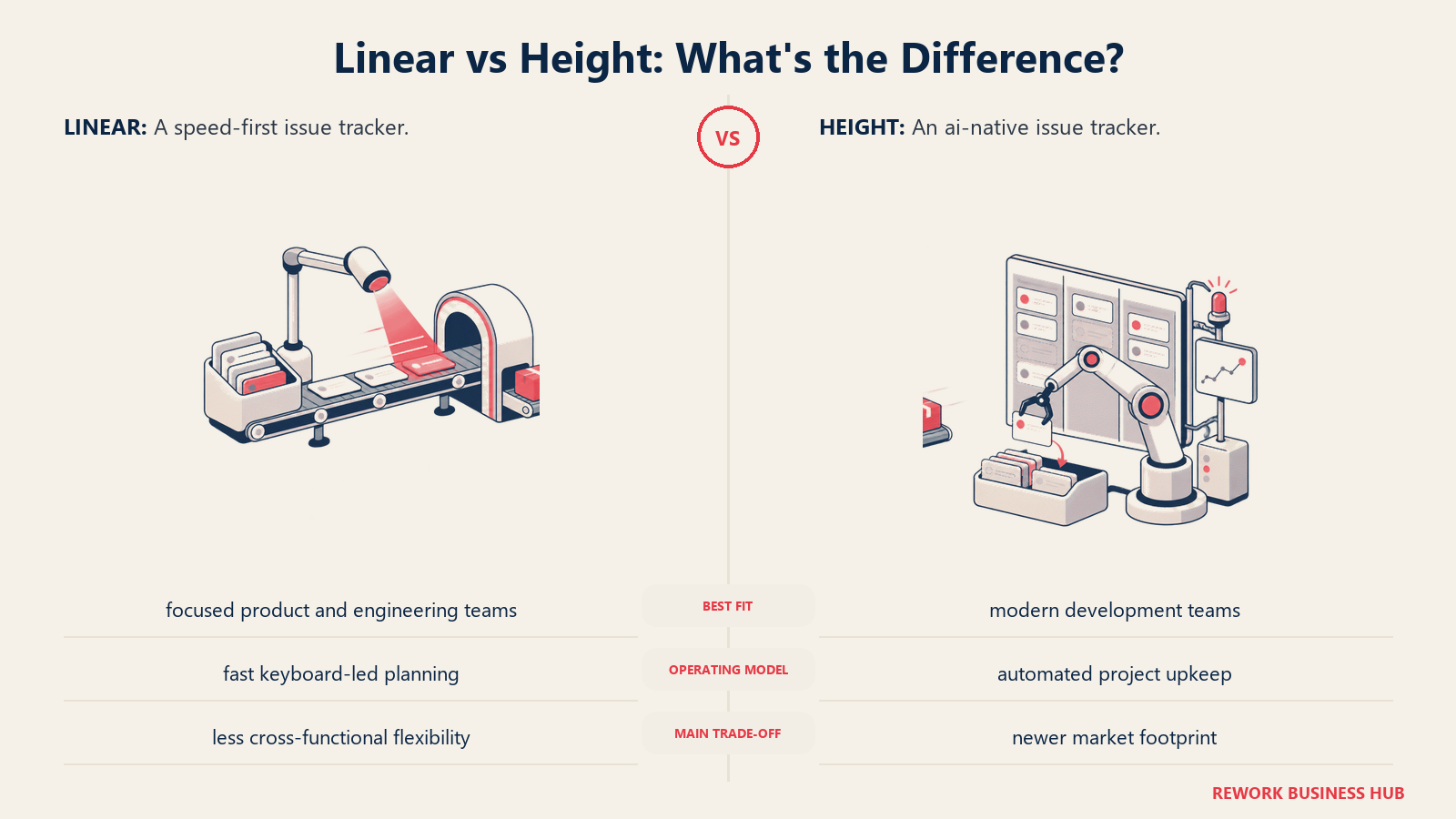 Linear and Height compared through matched operating metaphors for which fits better?