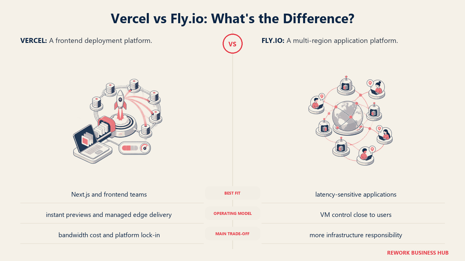 Vercel and Fly.io compared through matched operating metaphors for which fits better?