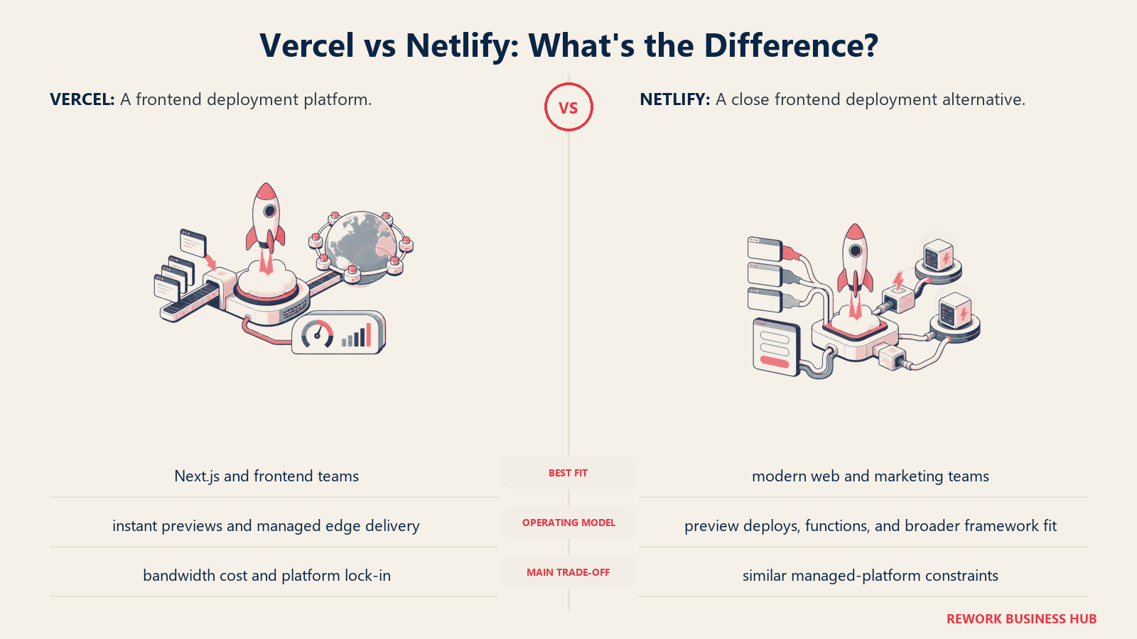 Vercel and Netlify compared through matched operating metaphors for which fits better?