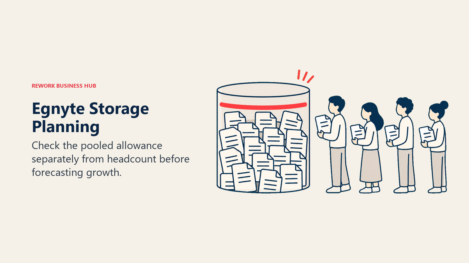 A fixed storage vessel sits beside a growing queue of users.