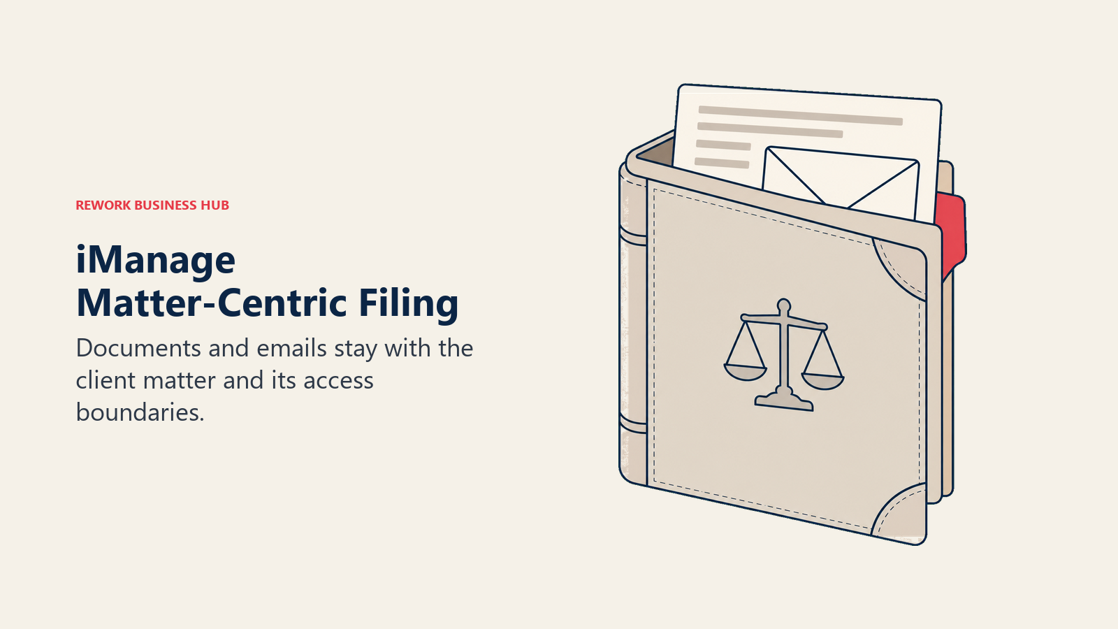A legal matter binder keeps documents and email within one client context.