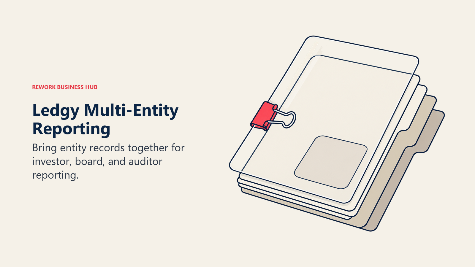 Ledgy Multi-Entity Reporting: Bring entity records together for investor, board, and auditor reporting.