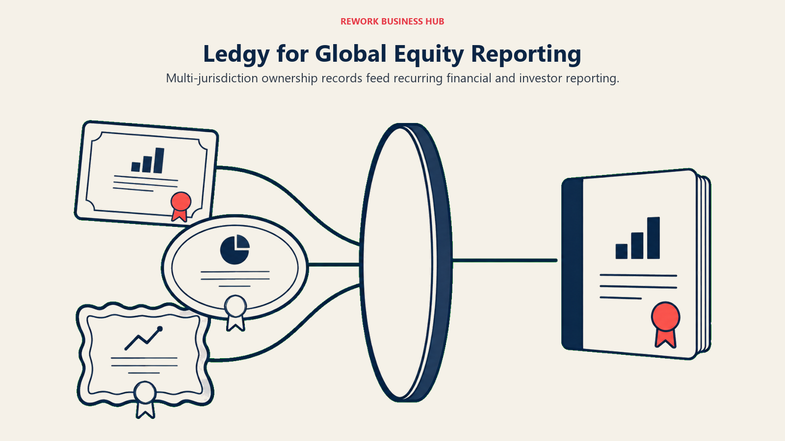 Ledgy for Global Equity Reporting: Multi-jurisdiction ownership records feed recurring financial and investor reporting.