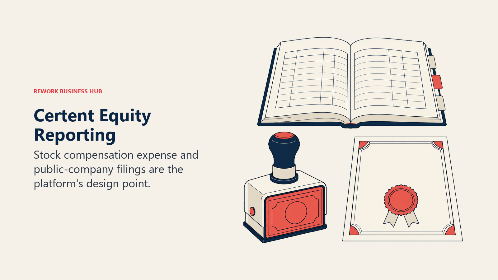 Accounting ledger and organized equity records representing stock compensation reporting.