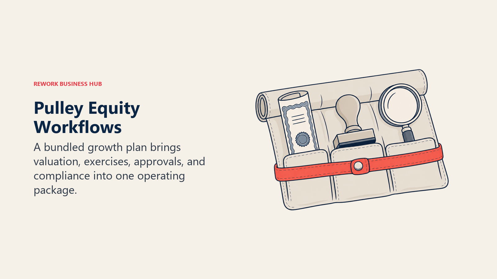 Pulley valuation, approvals, exercises, and compliance grouped in one equity workflow
