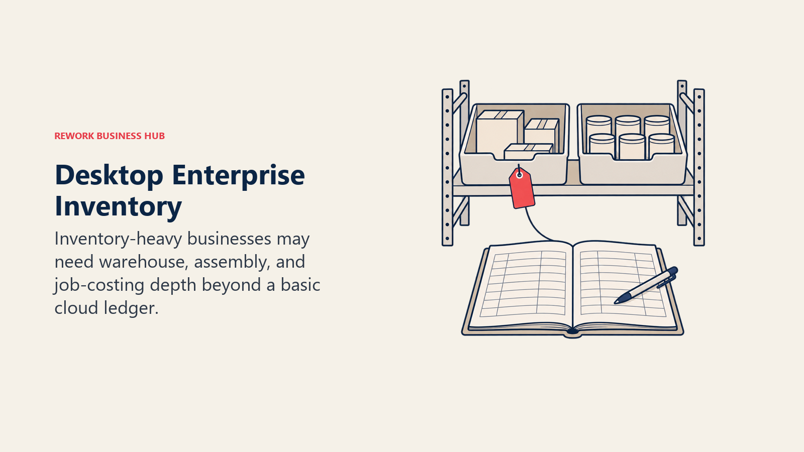 QuickBooks Desktop Enterprise supports detailed warehouse, inventory, and job-costing work
