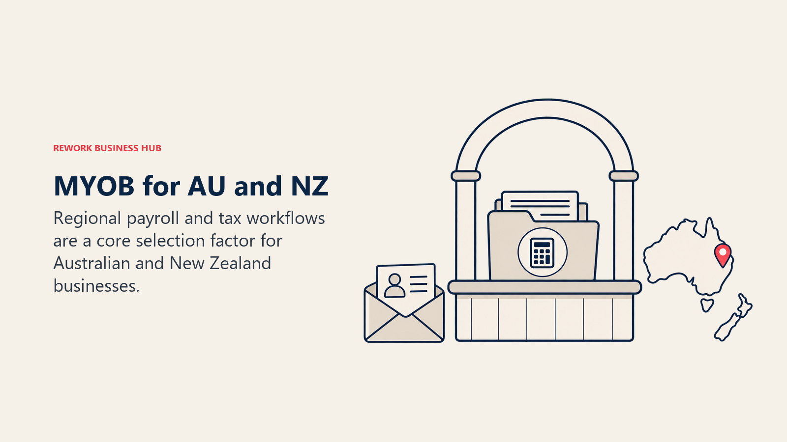 MYOB accounting aligned with Australian and New Zealand payroll and tax workflows