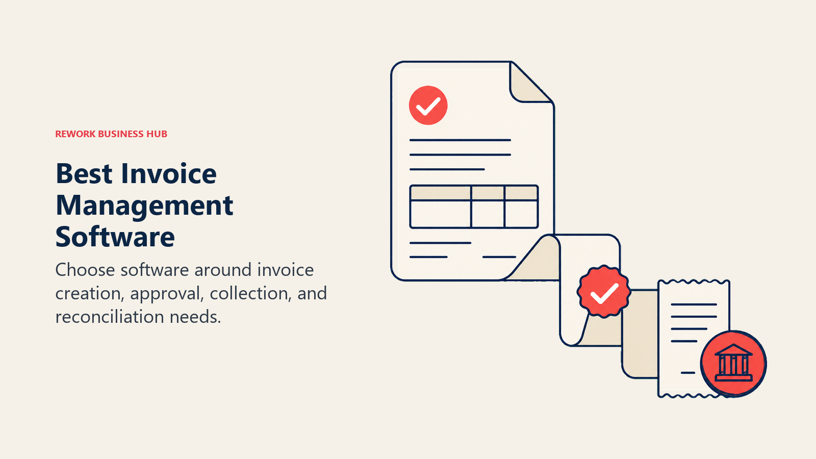 Best invoice management software represented by an invoice progressing into a paid receipt