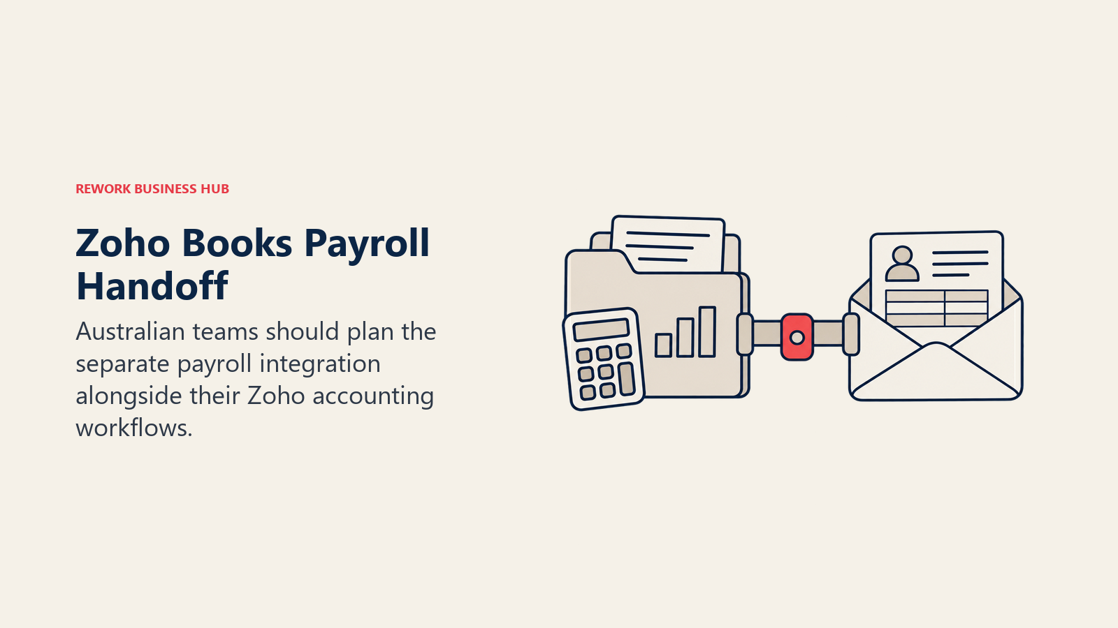 Zoho Books accounting connects with a separate Australian payroll workflow