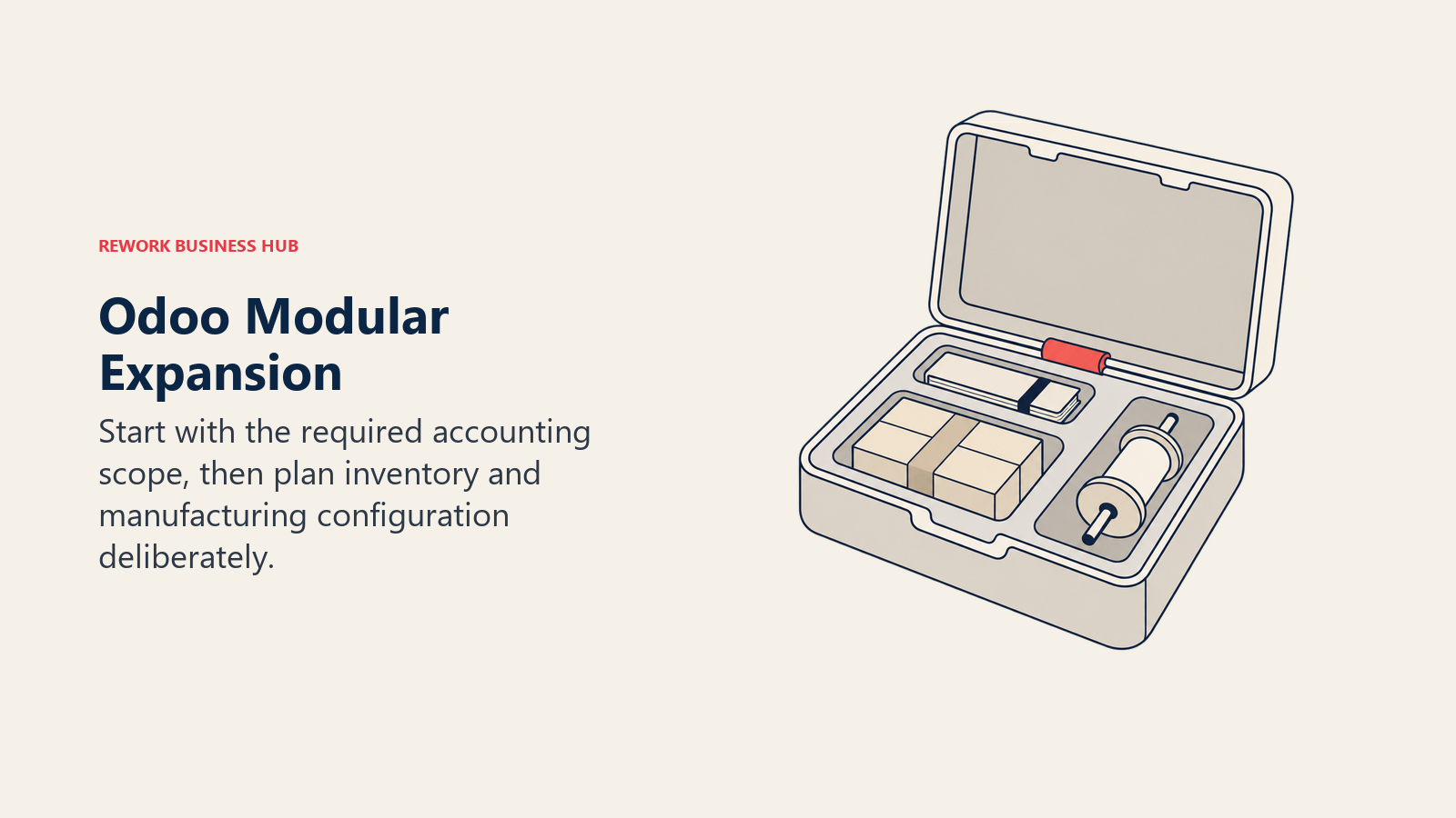 Odoo expands accounting into inventory and manufacturing operations