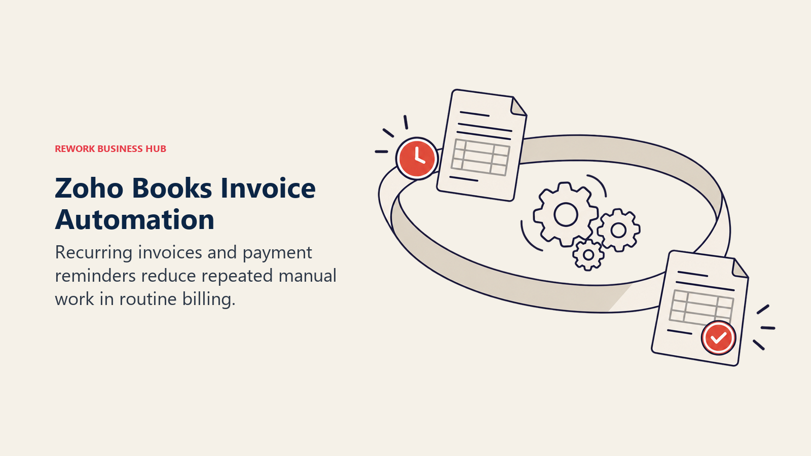 Zoho Books automates recurring invoices and payment reminders
