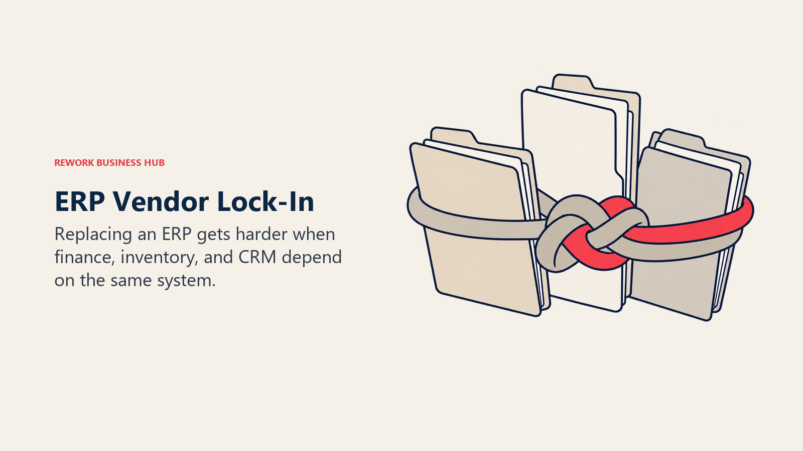 Connected business folders show ERP vendor lock-in