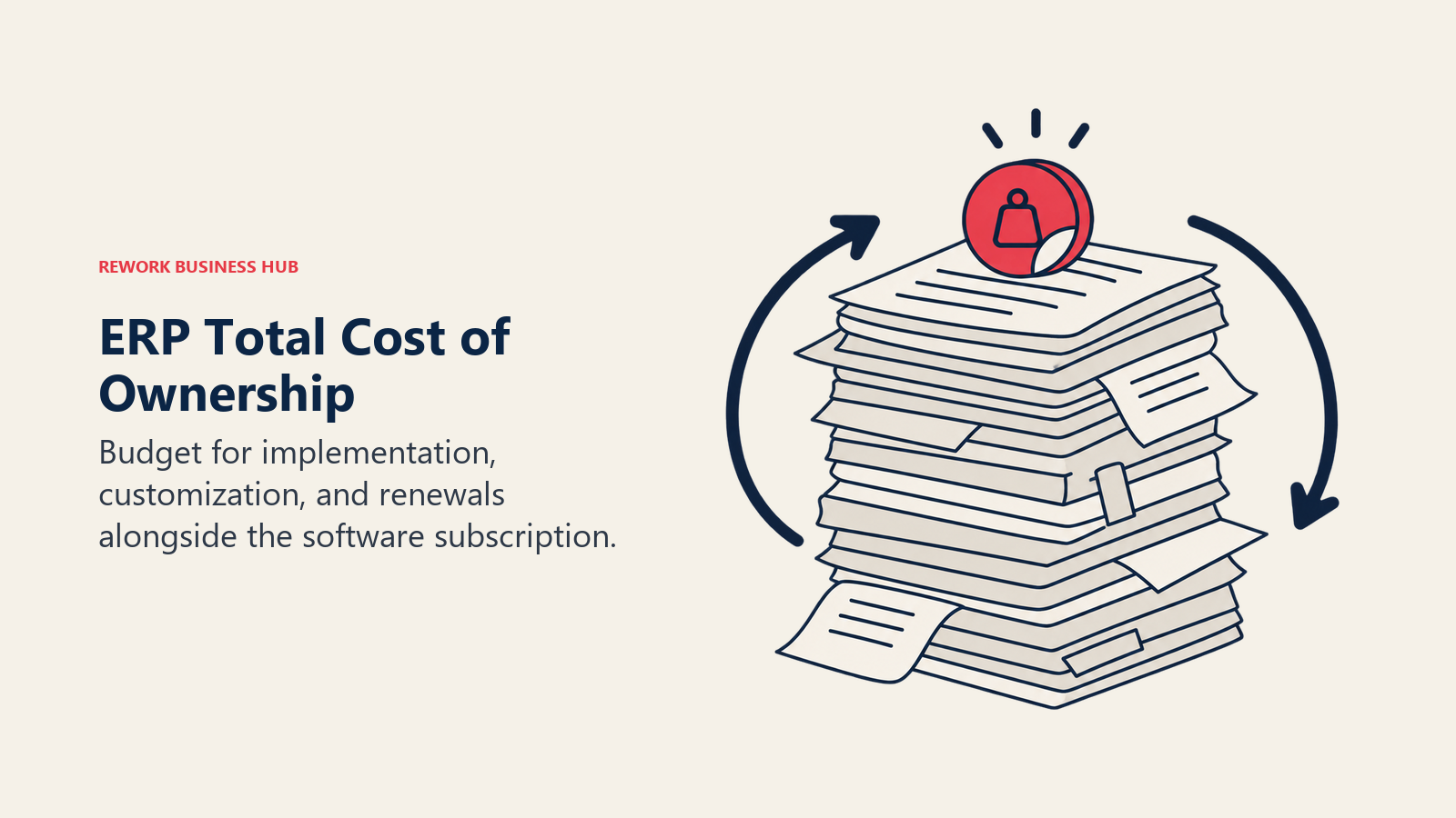 Implementation papers outweigh a subscription token in ERP total cost