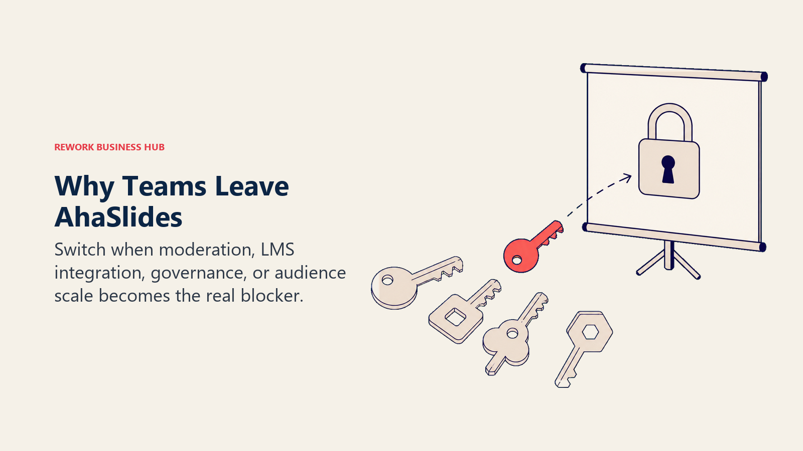 Why Teams Leave AhaSlides: a matching key unlocking a presentation capability