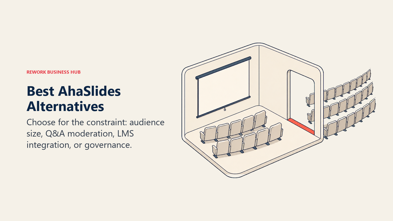 Best AhaSlides Alternatives: presentation room expanding beyond its original audience capacity