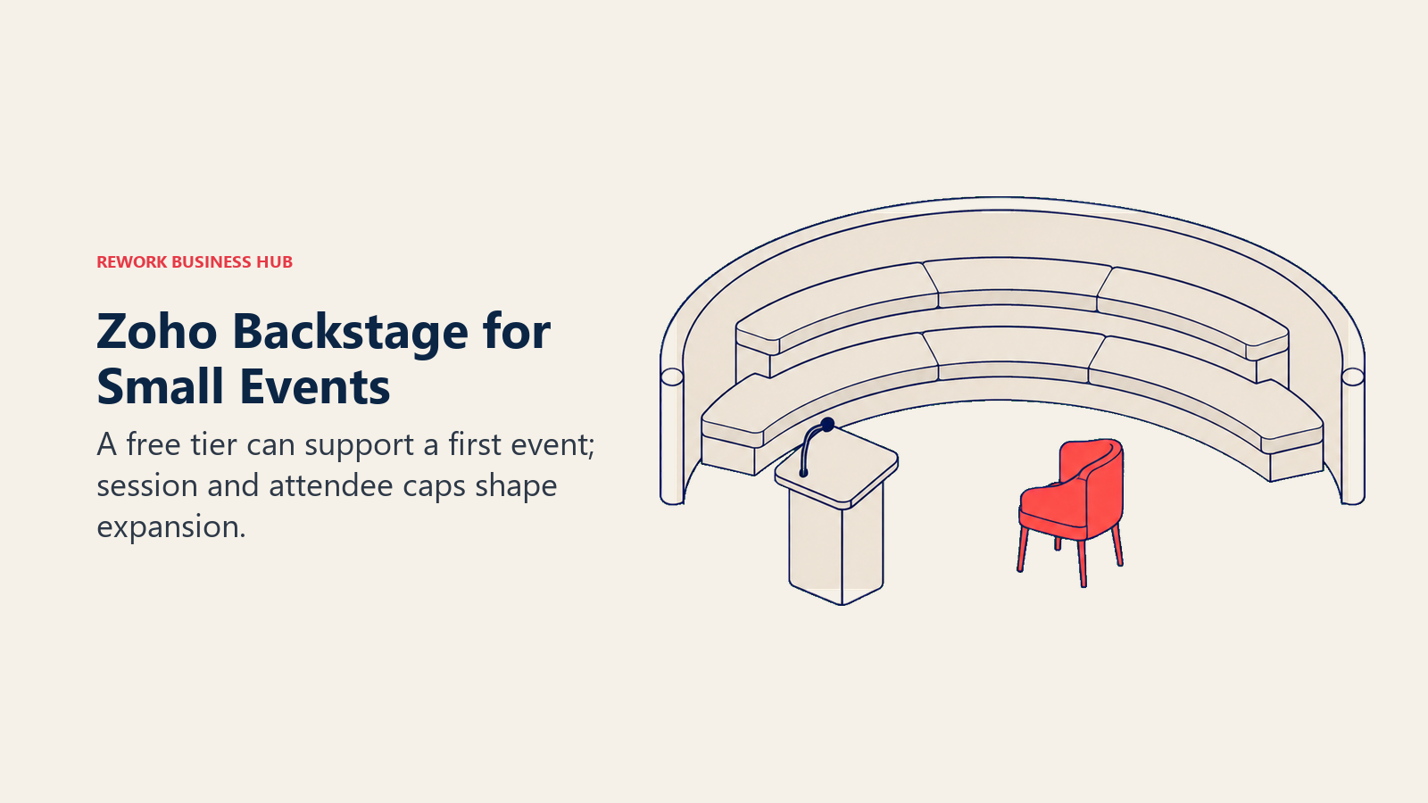 Compact amphitheater representing Zoho Backstage for smaller event programs