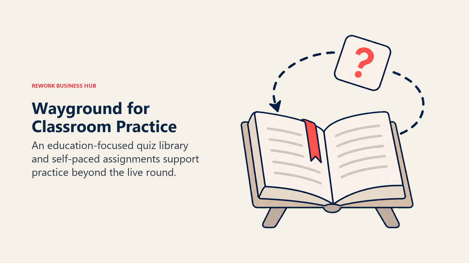 A reusable practice question returning to an open classroom workbook