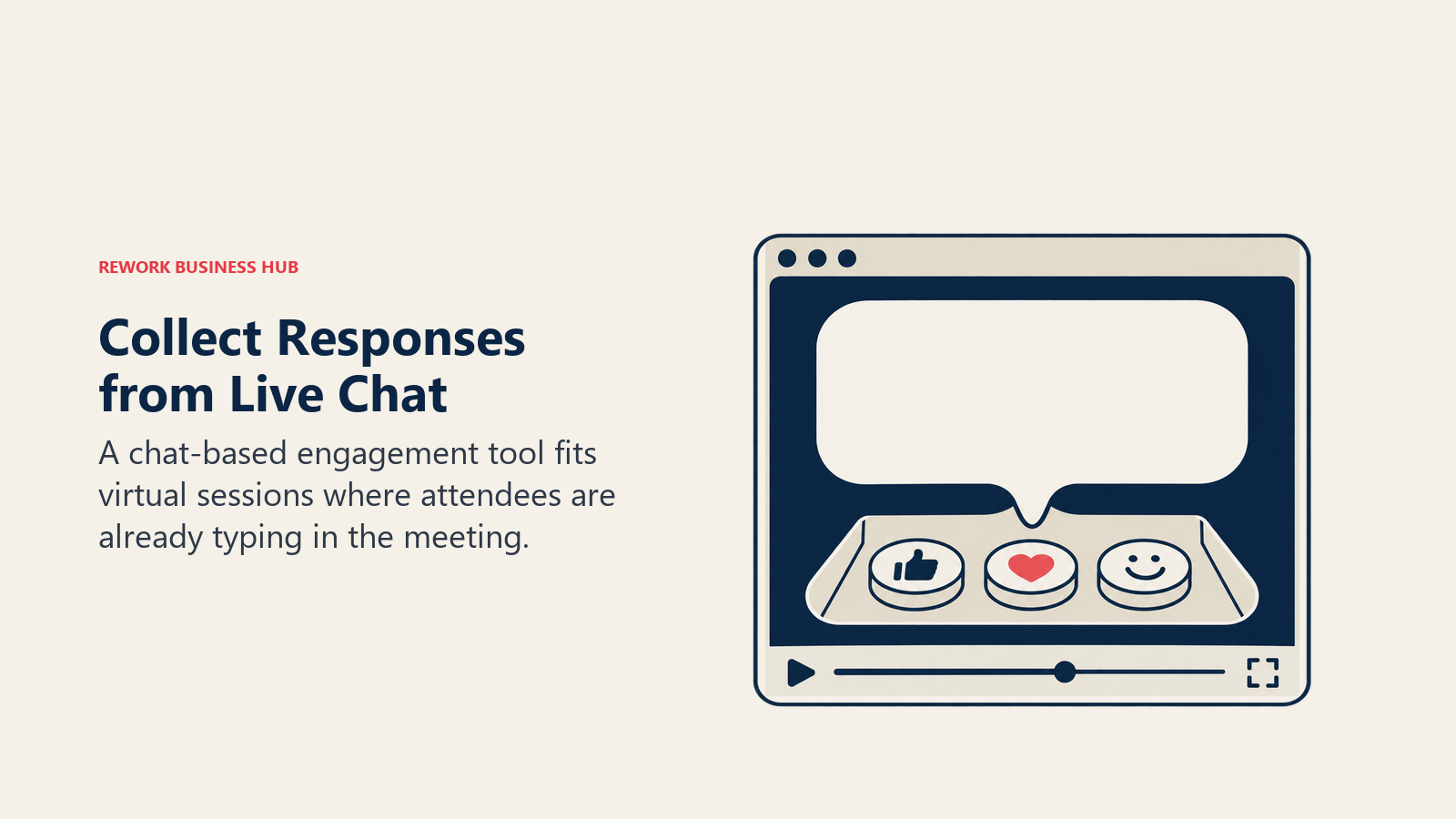 Live-chat responses collected into a tray within a meeting window