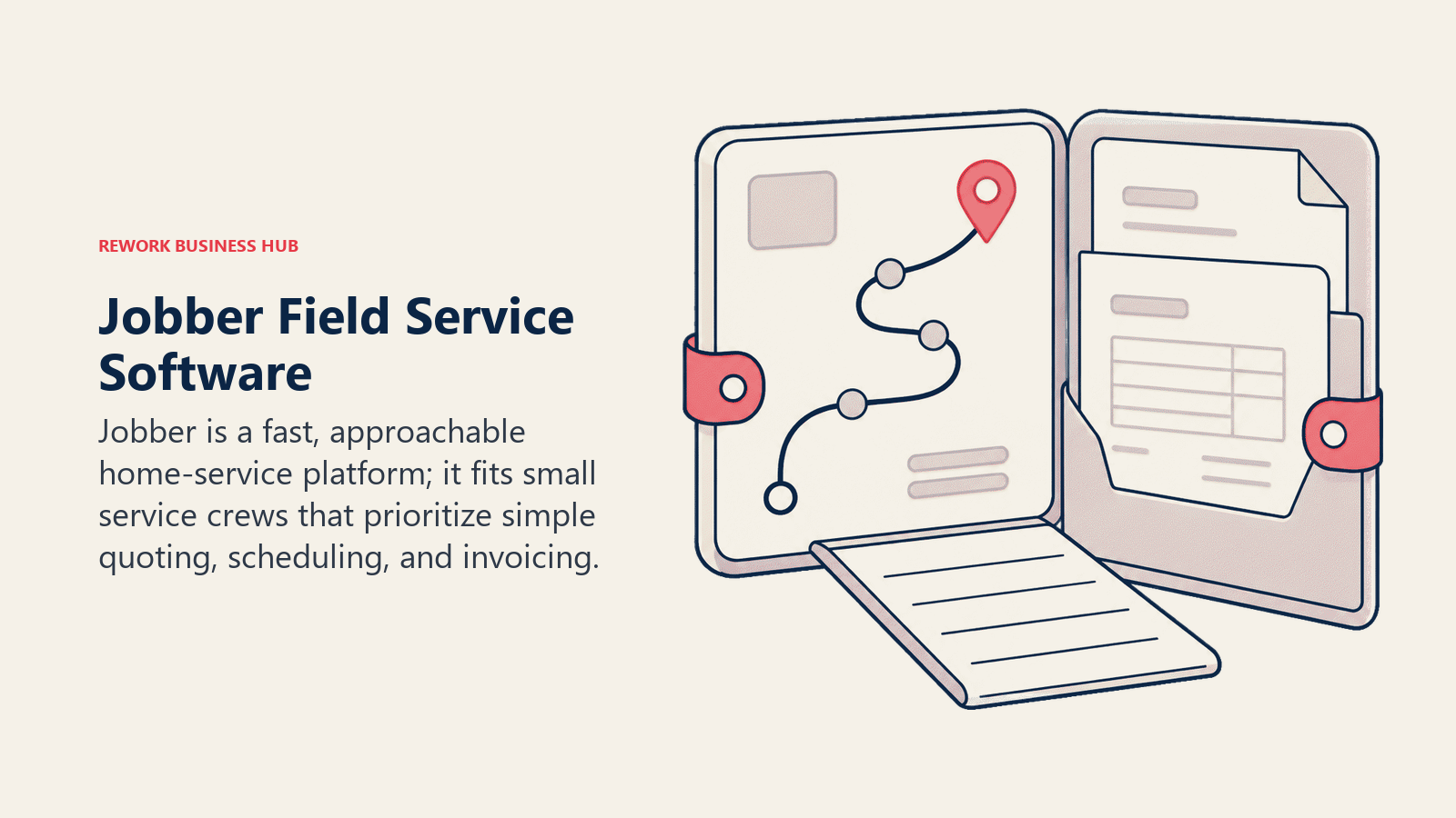 Jobber field service software represented by simple quoting, scheduling, and invoicing for small service crews
