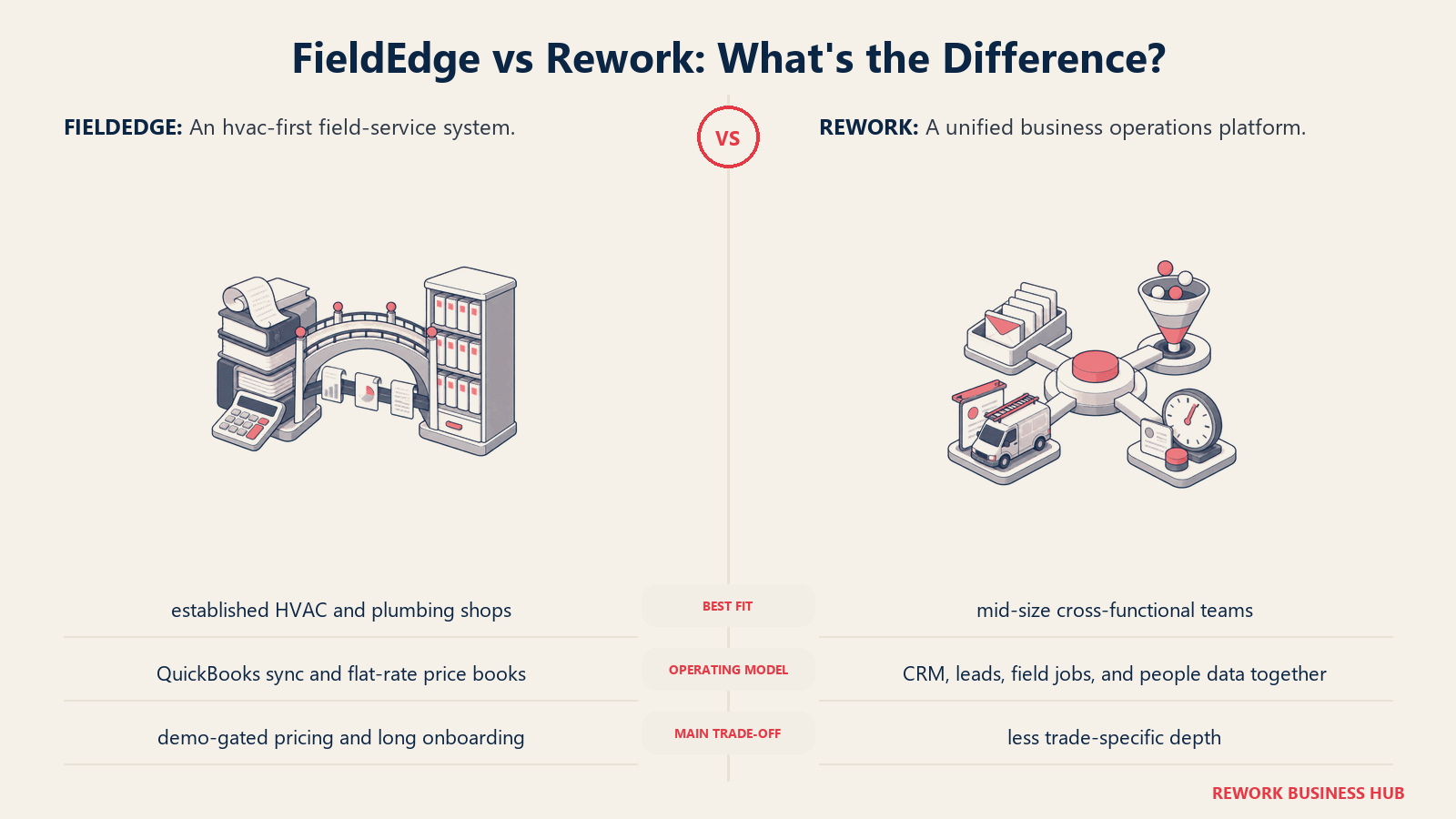 FieldEdge and Rework compared through matched operating metaphors for which fits better?