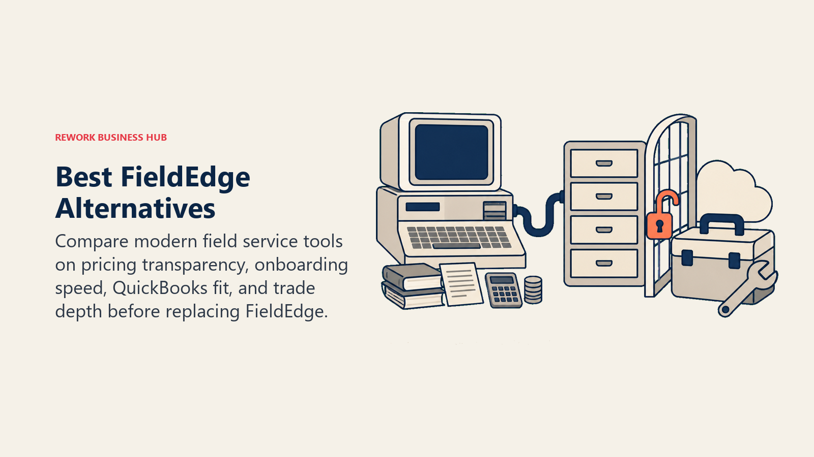 Best FieldEdge alternatives visual showing accounting lock-in and a faster migration path