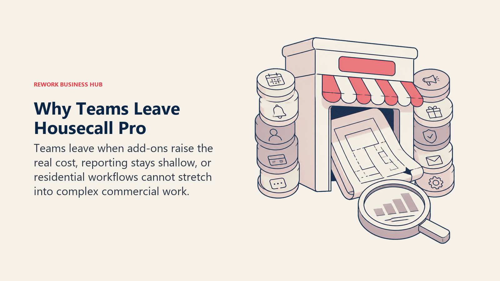 Why teams leave Housecall Pro shown as the main operational constraints blocking growth